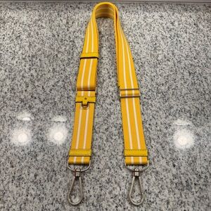 Kate Spade Golden Yellow Webbed Adjustable Stripe Strap